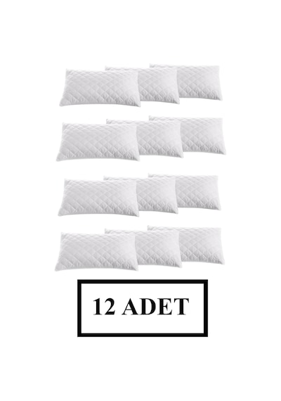 Adarya Home Kapitoneli Fermuarlı Yastık Koruyucu Alez 12 Adet 50 x 70