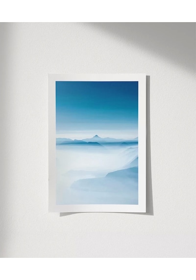 Çerçevesiz Poster Sislerin İçindeki Dağlar