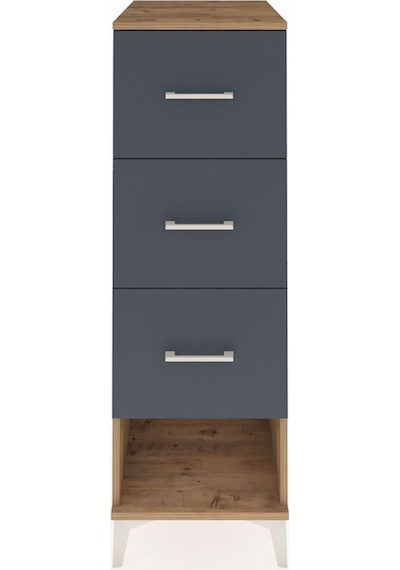 Kronos Dolap 3 Çekmeceli 44x59x134 Çam-antrasit Çam