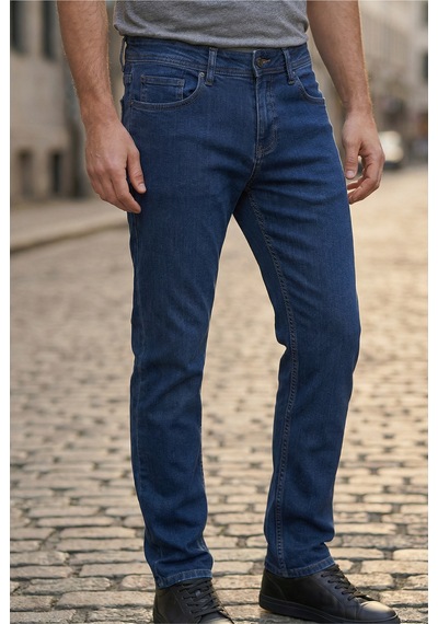 Little Cup Jeans Co Erkek Mavi Klasik Kesim Pamuklu Esnek Jean Kot Denim Pantolon