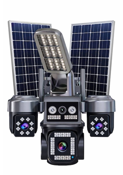 Ioma Sg404 4 Kameralı 4g Solar Güvenlik Kamerası Projektörlü