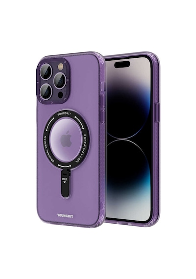 YoungKit Apple Uyumlu iPhone 14 Pro Max Kılıf Magsafe Şarj Özellikli Youngkit Rock Serisi Kapak Youngkit-10185