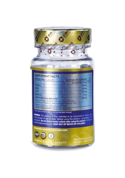 Swiss Pharma Nightmare Gh Gaba 5-htp Theanine Dopa Mucuna 50 Kapsül Aromasız