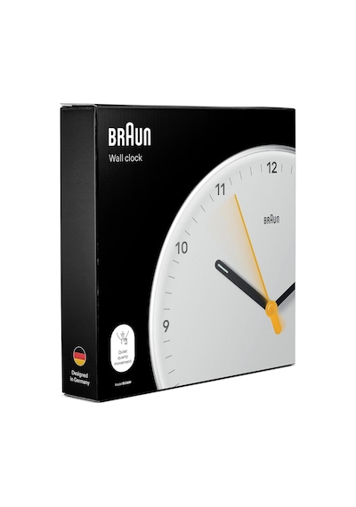 Braun Klasik Analog Duvar Saati Sessiz Kuvars Mekanizması, Iyi Ok Diğer