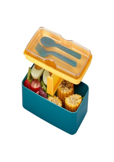 Bayev 103 Tek Katlı Çatal Kaşıklı Saklama Kabı - Beslenme Yemek Kutusu Lunch Box