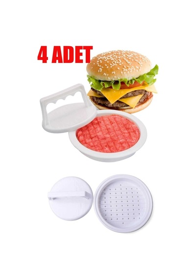 Hamburger Press Ve Köfte Kalıbı 4 Adet Hamburger Köfte Şekillendirici Hamburger Yapma Aparat Diğer