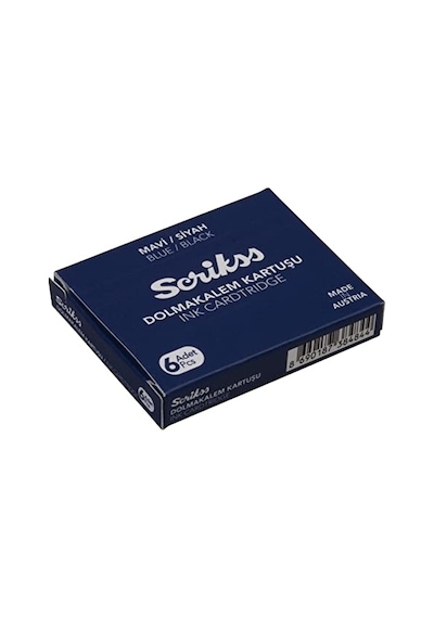 Dolma Kalem Kartuşu Mavi Siyah 6'li Paket Diğer