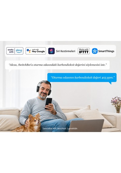 Kablosuz Ekranlı Co₂, Isı & Nem Sensörü
