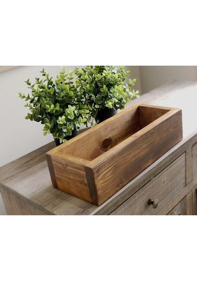 Bfdshop Ahşap Saksı Sukulent Kaktüs - Organizer Çok Amaçlı Kutu