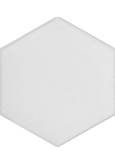 Armada Çini 15x17 Cm Düz Beyaz Altıgen Desen Çini Karo Seramik