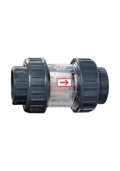 Gemaş Pvc Yaylı Çekvalf Şeffaf 63Mm
