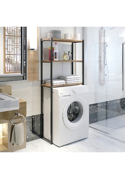Cosargroup Çamaşır Makinası Üstü Düzenleyici 3 Katlı Raf 3 Raflı Banyo Düzenleyici