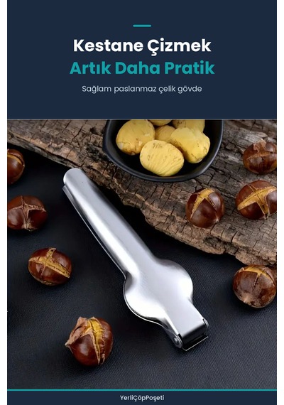 Profesyonel Metal Kestane Çizici Pense Gümüş