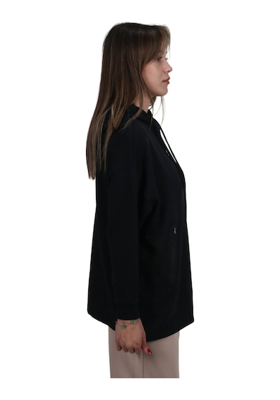 Kadın Yumuşak Dokulu Modal Kumaş Fermuar Cep Detaylı Rahat Kalıp Renkli Baskılı Kapüşonlu Sweatshirt Siyah Renkli Kadın Yumuşak Dokulu Modal Kumaş Fermuar Cep Detaylı Rahat Kalıp Renkli Baskılı Kapüşonlu Sweatshirt Siyah Renkli
