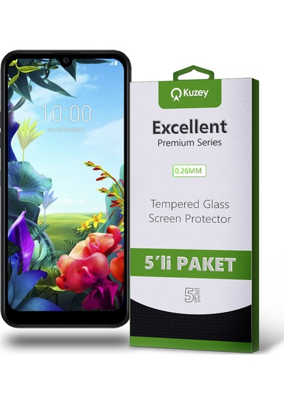LG K40S ile Uyumlu Temperli Ekran Koruyucu Kırılmaz Cam Ekonomik 5'li Paket