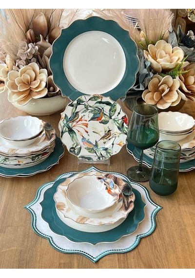 Pink&more Yemek Takımı Green Amazon 24 Parça 6 Kişilik Renkli