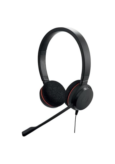 Evolve 20 Stereo Kulaklık - Pasif Gürültü Önleyici Voıp Softphone İçin Microsoft Sertifikalı Kulaklık - Usb-c/a - Siyah