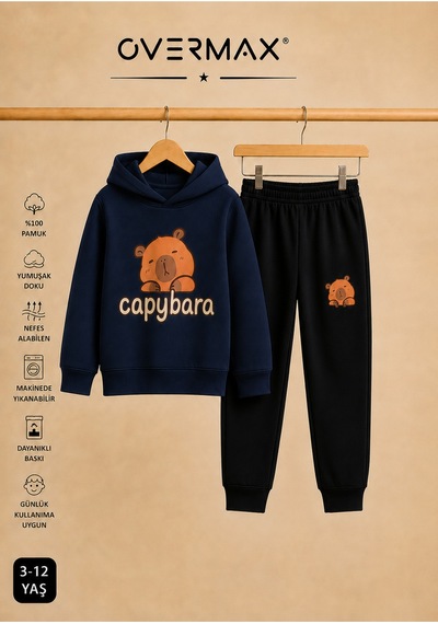 Overmax Capybara Baskılı Kapüşonlu Çocuk Eşofman Takımı 3-12 Yaş Lacivert Üst- Siyah Alt - 916032676 Lacivert Üst- Siyah Alt Overmax Capybara Baskılı Kapüşonlu Çocuk Eşofman Takımı 3-12 Yaş Lacivert Üst- Siyah Alt - 916032676 Lacivert Üst- Siyah Alt