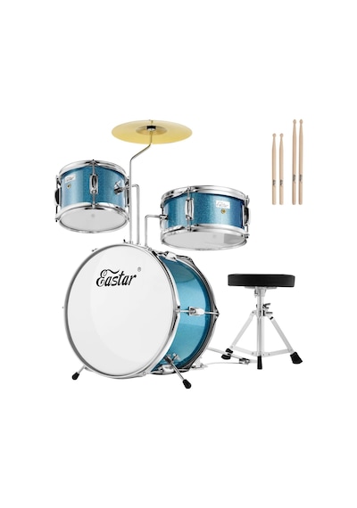 Eastar Eds-180msb 14" 3-parça Çocuk Davulu Metallic Sky Blue