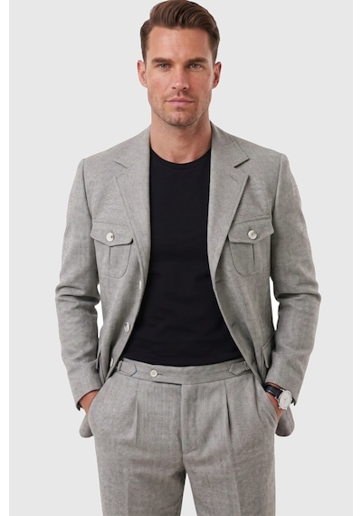 Rizzup Erkek Haki Safari Ceketli Slim Fit 2'li Takım Elbise Pileli Duble Paça Pantolon 2600723 Rizzup Erkek Haki Safari Ceketli Slim Fit 2'li Takım Elbise Pileli Duble Paça Pantolon 2600723