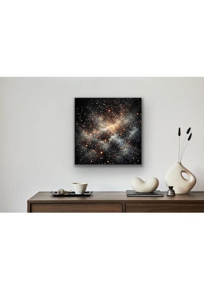 Uzay Boşluğu Kanvas Tablo 60x60cm Çok Renkli