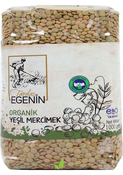 Tardaş Egenin Organik Yeşil Mercimek 1 KG
