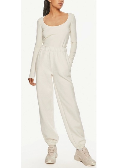 Calvin Klein Waffle Knıt Cuffed Jog Pant Beyaz