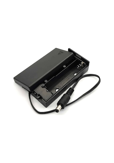 18650 2li Pil Kutusu Adaptör Soket On/Off Anahtar Seri Lityum Lion DC 7.4V Kapaklı Batarya Yuva
