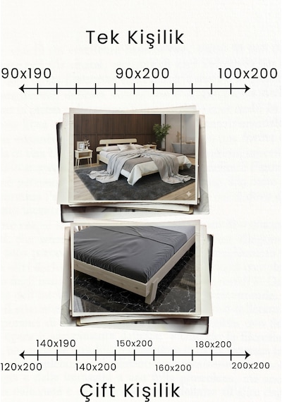 Renazzo Lotus New Masif Ahşap Karyola Ceviz 180x200 Ceviz - 180 X 200