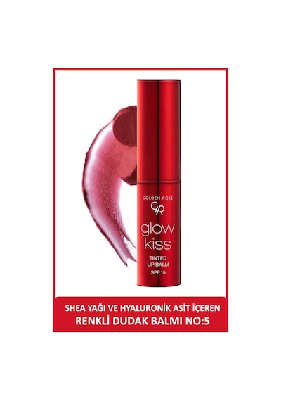 Golden Rose Glow Kiss Tinted Shea Yağı Hyaluronik Asit Ve Vitamin E İçeren Renkli Dudak Balmı 05 Cherry Juice