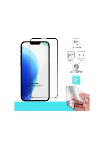 Apple Iphone 13 Pro Max Ile Uyumlu Seramik Matte Flexible Ekran Koruyucu Siyah