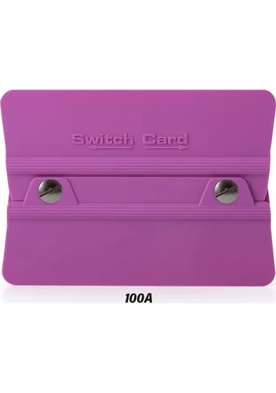 Switch Card Kare Ragle Ppf/tph Cam Filmi Çekme Uygulama Aparatı Teflonlu 100a Sertlik 10x6.9cm Mor