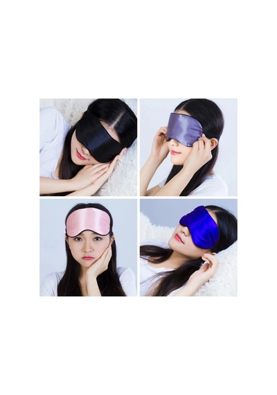 Pazarız Uyku Göz Bandı Maskesi Işık Önleyici Gözlük Maske Bant Eye Mask Pembe Beyaz