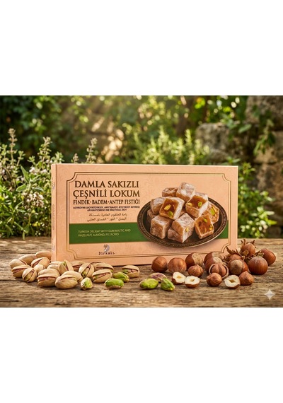 Dırkalı Çeşnili Damla Sakızlı Lokum 250 G