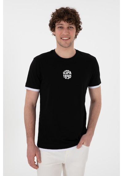 U.S. Polo Assn. Erkek Regular Fit Bisiklet Yaka Siyah Tişört 50306900-VR046