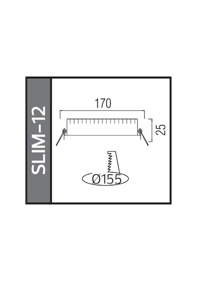Horoz Slim 12w Yuvarlak Led Panel Spot S. A. 6400k Beyaz Ip20 Çok Renkli