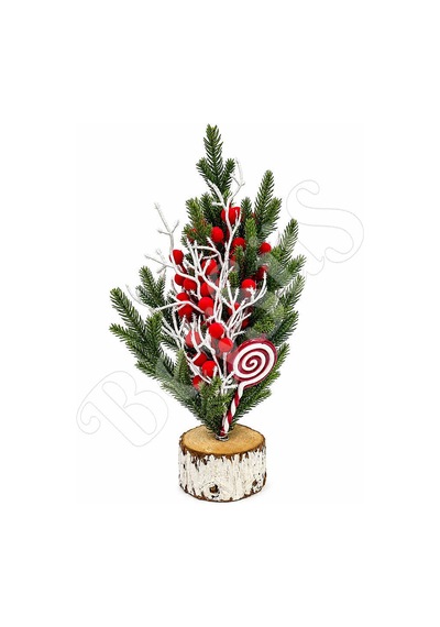 Yılbaşı Masa Çamı Kokinalı Şeker Süslemeli 38 Cm Standart