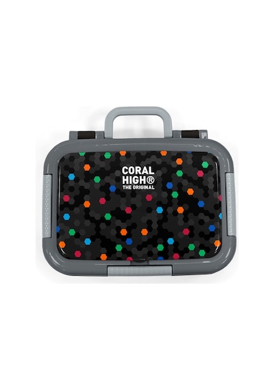 Coral High Kids Siyah Renkli Petek Desenli Paslanmaz Çelik Beslenme Kabı 39110 Siyah
