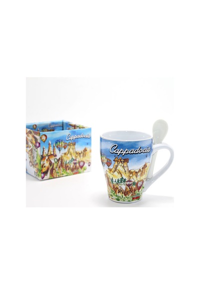 1 Adet Yöresel Kupa Porselen Bardak, Geleneksel Tasarım, 10x13 Cm Ölçü, Mug Cup Kahve