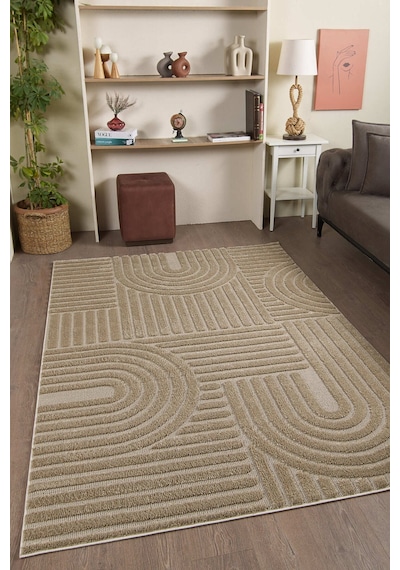 Mariesse Home Elit Bukleli Yumuşak Peluş Post Shaggy Çocuk Odası Oturma Odası Salon Mutfak Halısı Bej