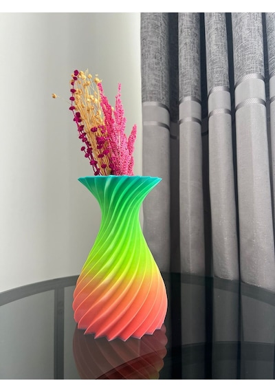 Rainbow Özel Tasarım Vazo 18 Cm X 12 Cm - Rainbow Vase