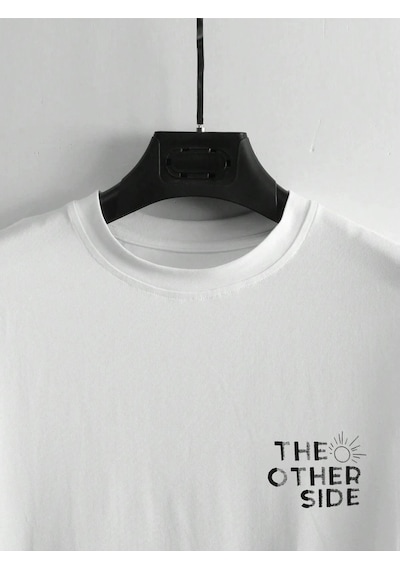 Startmore Sırt Baskılı Oversize Salaş Unisex-t-shirt Beyaz