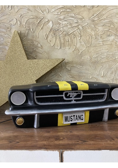 Işıklı Mustang Duvar Obje Araba Siyah Sarı 94386946