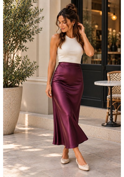 Palena Plnl9035 Saten Etek - Mor