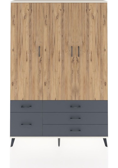 Arges Dolap 5 Raflı 5 Çekmeceli Tek Askılı 132x30x195 Aytaşı-çam/antrasit Atlas Çam/antrasıt Arges Dolap 5 Raflı 5 Çekmeceli Tek Askılı 132x30x195 Aytaşı-çam/antrasit Atlas Çam/antrasıt