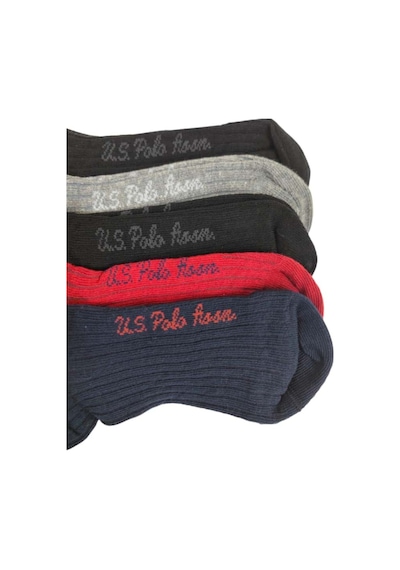 U.S. Polo Assn. Kadın Soket 5'li Çorap Over-sk25 Siyah