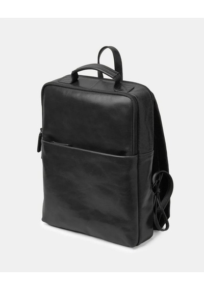 Ryoko Soho Urbanist Slim Full Grain Deri Unisex Sırt Çantası Siyah 2