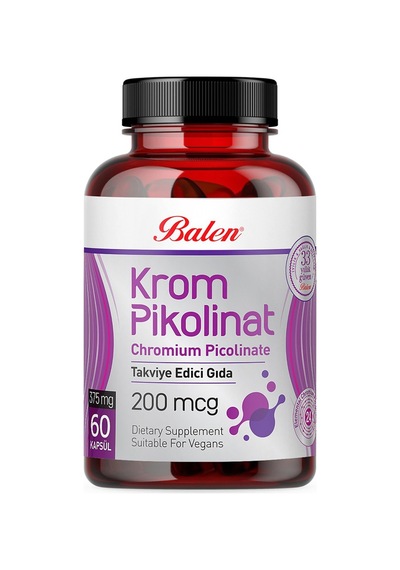 Balen Krom Pikolinat Kapsül 375 Mg 60 Kapsül X 2 Adet