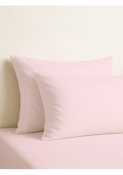 Purecomfort %100 Doğal Pamuk 2'li Yastık Kılıfı Seti Toz Pembe Toz Pembe