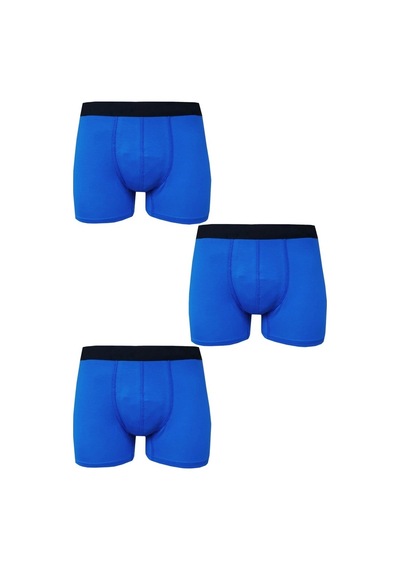 3Lü Erkek Likralı Modal Boxer Düz Pamuklu